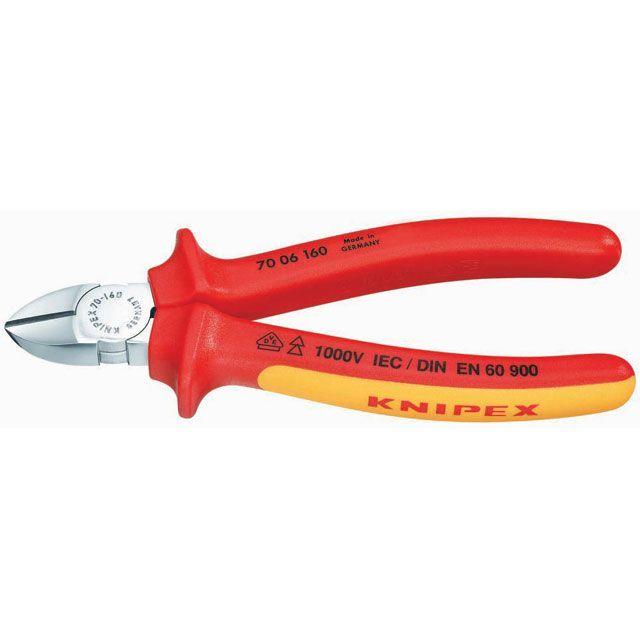 クニペックス 7006-180 絶縁斜ニッパー 1000V（SB） KNIPEX