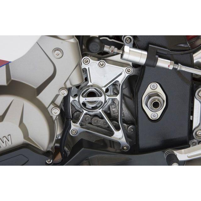 Kファクトリー S1000RR フロントスプロケットカバー タイプ Active Line用 カラー メタリックシルバー K-FACTORY_1