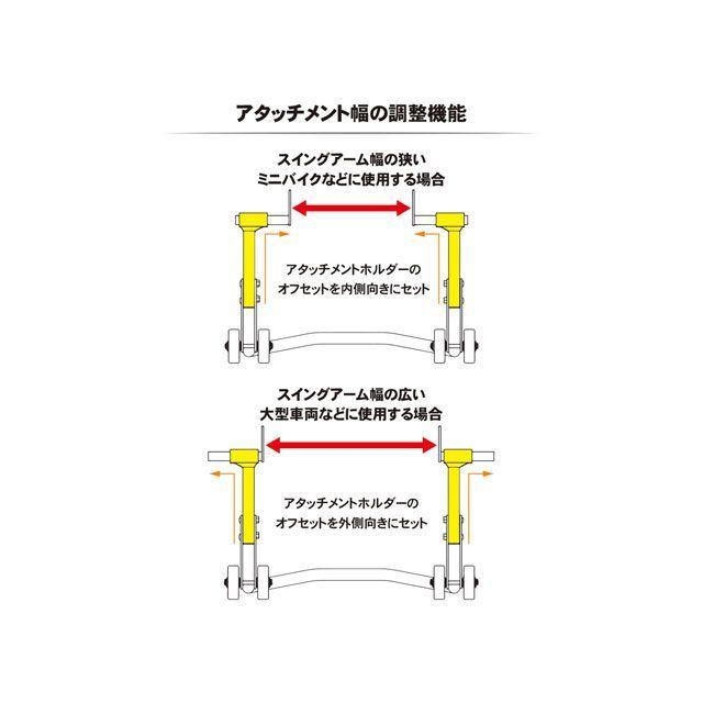 正規品／ユニット B2236 リヤスタンド アジャスタブル（ブラック） unit バイク｜camp｜08