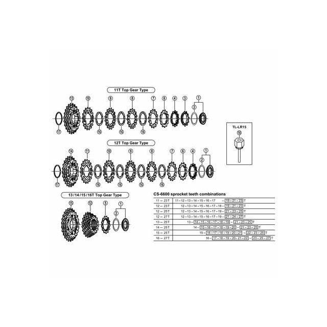 シマノ（SHIMANO） シマノ（自転車） Y1ZD98130 ギアユニット（21-23