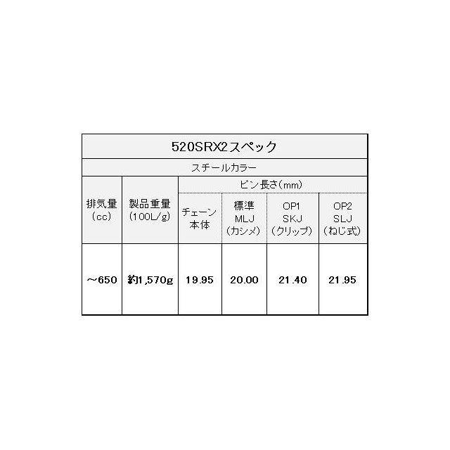 EKチェーン 江沼チェーン 汎用 QXリングチェーン 520SR-X2 MLJ カラー
