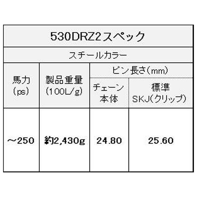 江沼チェーン 汎用 レース用 ノンシールチェーン ドラッグ 530DRZ2（スチール） リンク数 134L EKチェーン