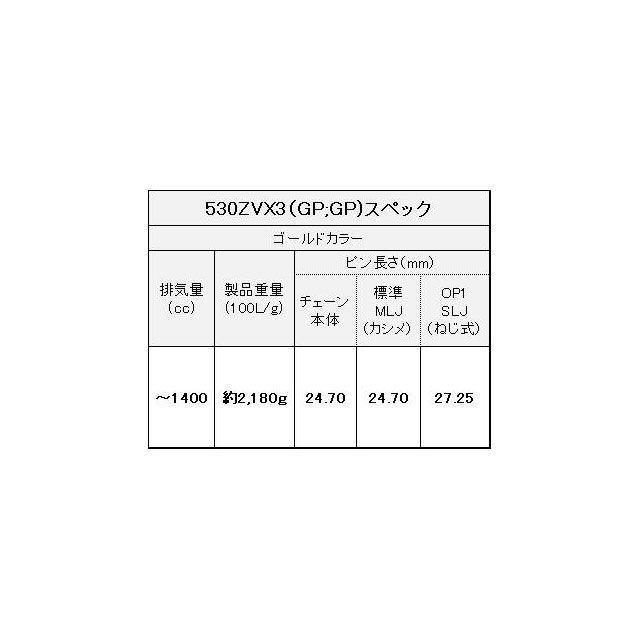 EKチェーン 江沼チェーン 汎用 NXリングチェーン 530ZV-X3（GP/GP