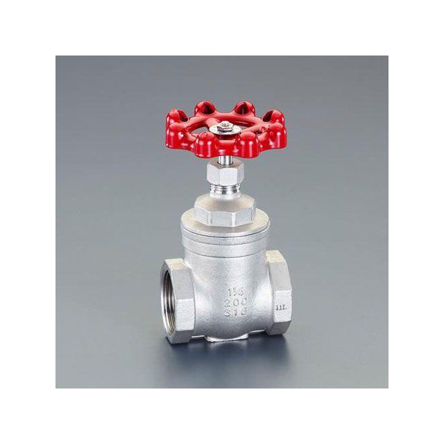 エスコ Rc1・1/2” ゲートバルブ（ステンレス製） ESCO : モトメガネ