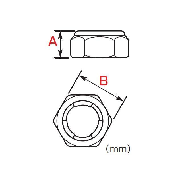 正規品／キタココンビニパーツ 汎用 ロックナット（3種薄型） ステンレス タイプ：M6用/P1.0（2ヶ） K-CON バイク｜camp｜02