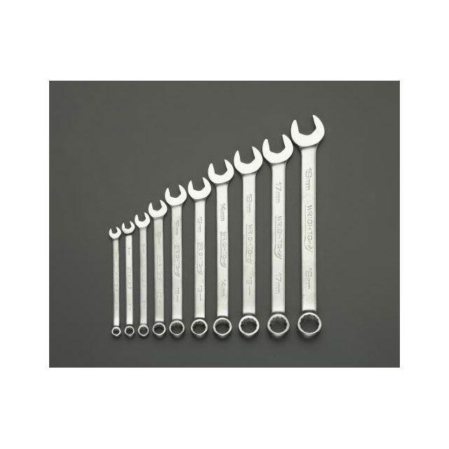 正規品／エスコ 10本組/6-19mm 片目片口スパナ ESCO バイク 車 自動車 自転車