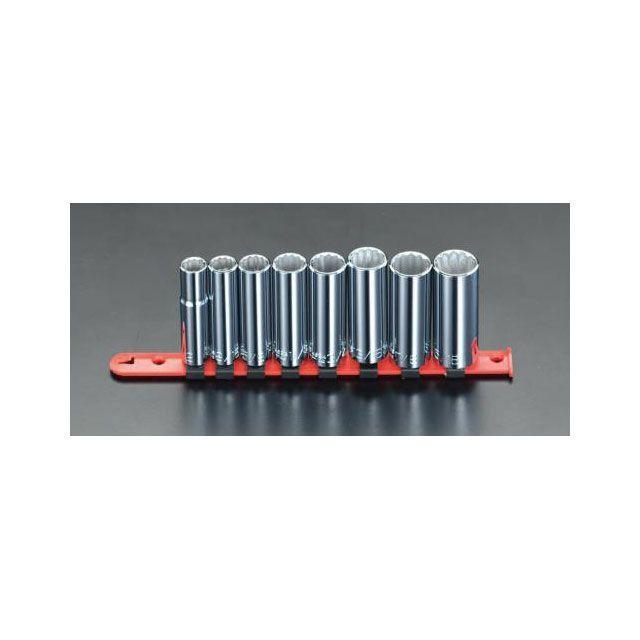 エスコ（ESCO） 1/2”DR/8個組 ディープソケット（インチサイズ