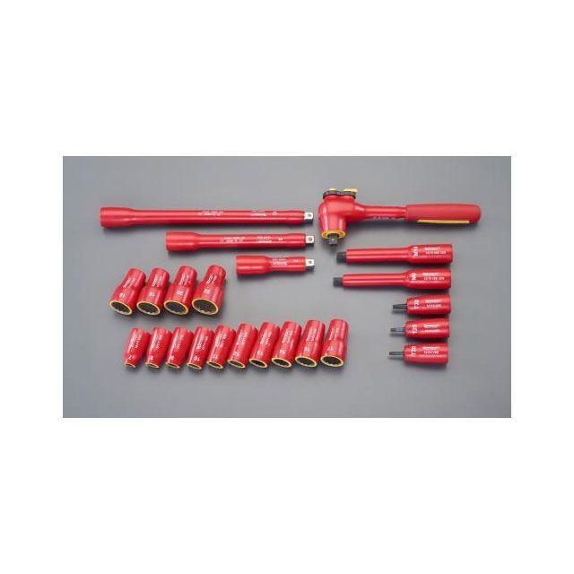 エスコ 3/8”DR 絶縁ソケットレンチセット ESCO : モトメガネYahoo!店