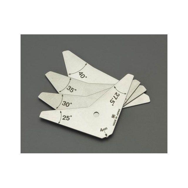 エスコ 25°-42.5° 溶接角度限界ゲージ（ステンレス製） ESCO