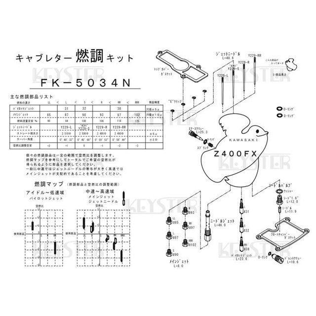 KEYSTER キースター Z400FX KAWASAKI Z400FX用燃調キット バイク