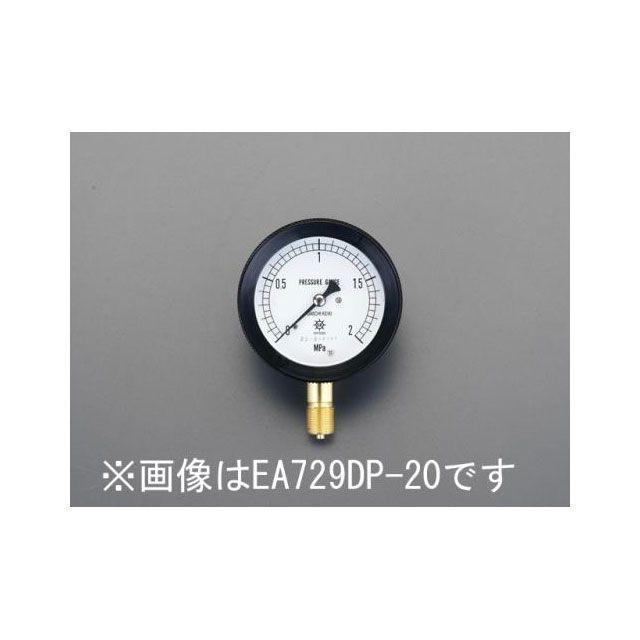 エスコ（ESCO） G 3/8”/75mm/0-3.0MPa 密閉型圧力計 : モトメガネYahoo