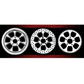 部品屋K\u0026W 汎用 MULTI-PICE PHOENIX/RENEGADE WHEELS 材質 クロームメッキ サイズ Pulleys K\u0026Wの画像