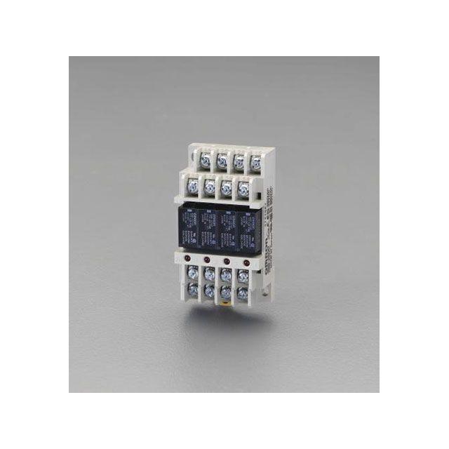 エスコ（ESCO） DC24V/1ax4 ターミナルリレー（高耐久性