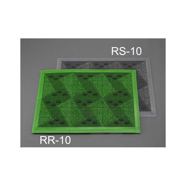 正規品/エスコ 700x1000mm 連結ブラシマット(グリーン/ふち付 正規品/エスコ 700x1000mm 連結ブラシマット(グリーン/ふち付
