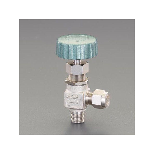 エスコ 6mm x R1/4” ニードルバルブ（アングル型/ステンレス製） ESCO