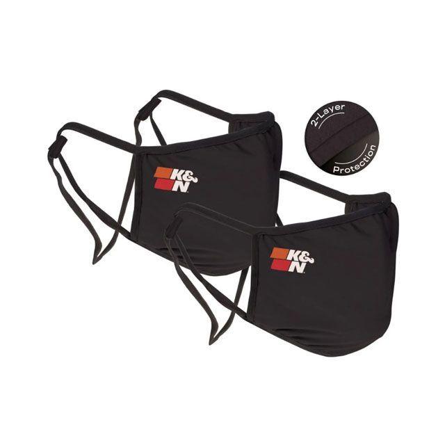 K&N ケイ＆エヌ 2層式フェイスマスク（ブラック） 2枚入り