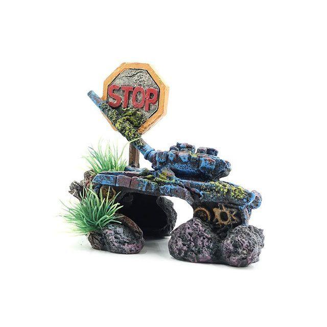アルファテック XL-CH418 標識 STOP/戦車（小） 水槽 ケージ 飼育