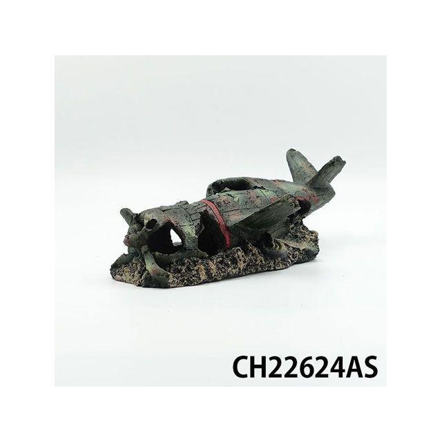 アルファテック CH22624AS 墜落機（中）ひこうき 水槽 ケージ 飼育