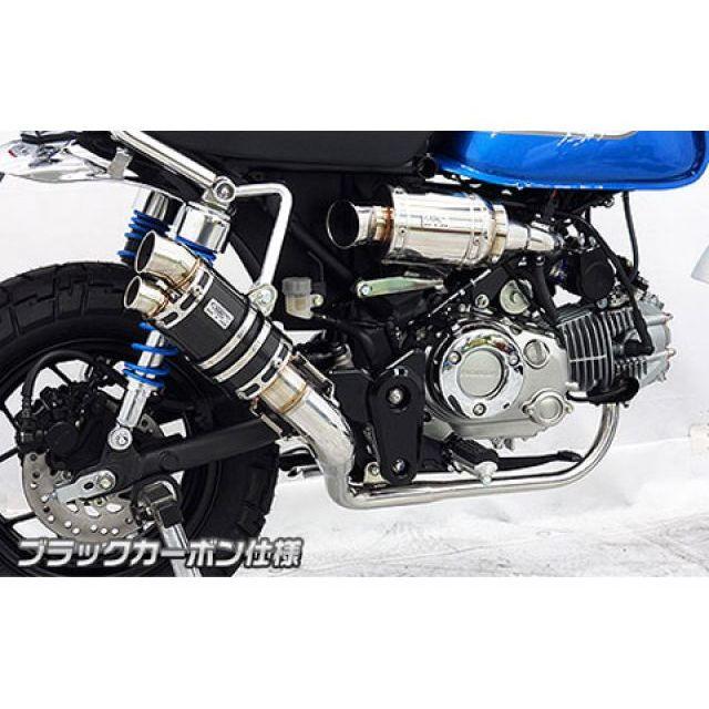 正規品／ウイルズウィン モンキー125 モンキー125（8BJ-JB03）用 ツインテール ショートマフラー サイレンサー：ブラックカーボン仕様 W…｜camp｜02