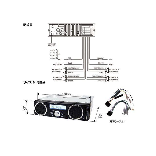 MAXWIN（マックスウィン） スピーカー付きBluetooth内蔵1DINメディア
