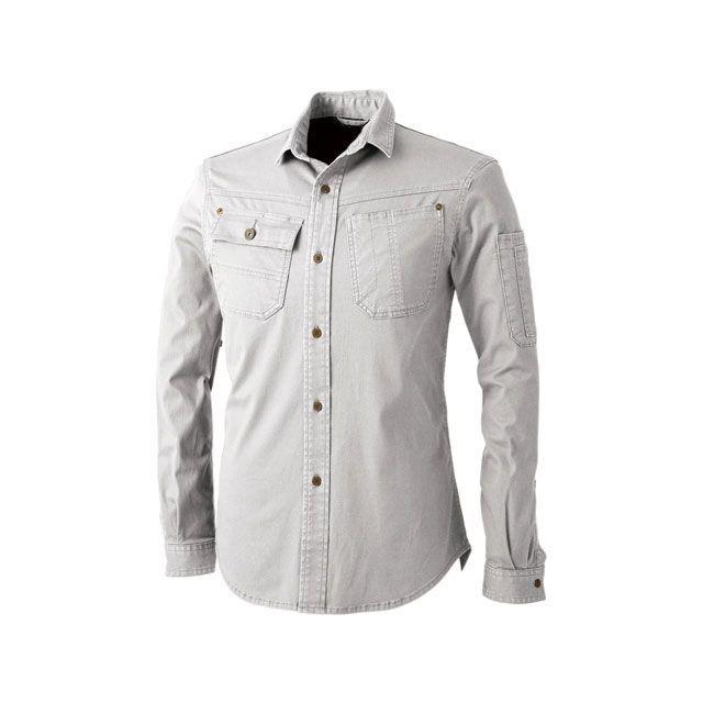 中国産業 DOG 8041-818-M 長袖シャツ（アッシュ 灰） サイズ 6L chusan