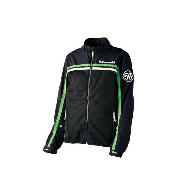 Kawasaki バイクジャケット メッシュブラック/グリーン