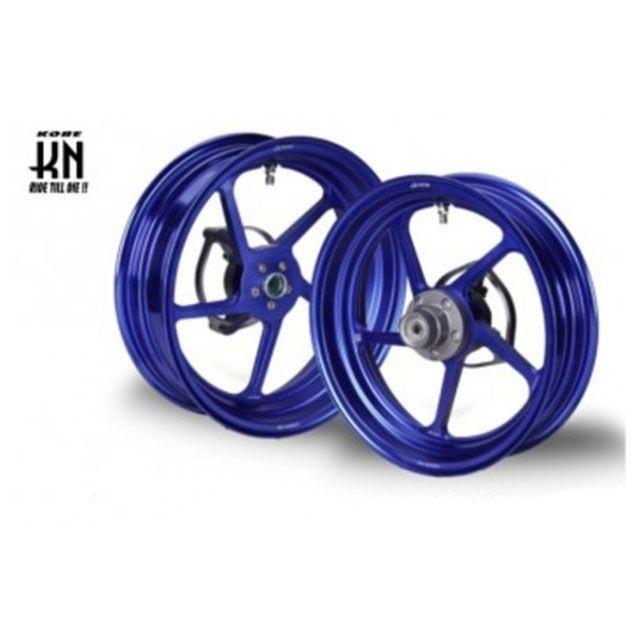 KN企画 RCB 鍛造ホイール前後セット（ブルー） kn926 バイク
