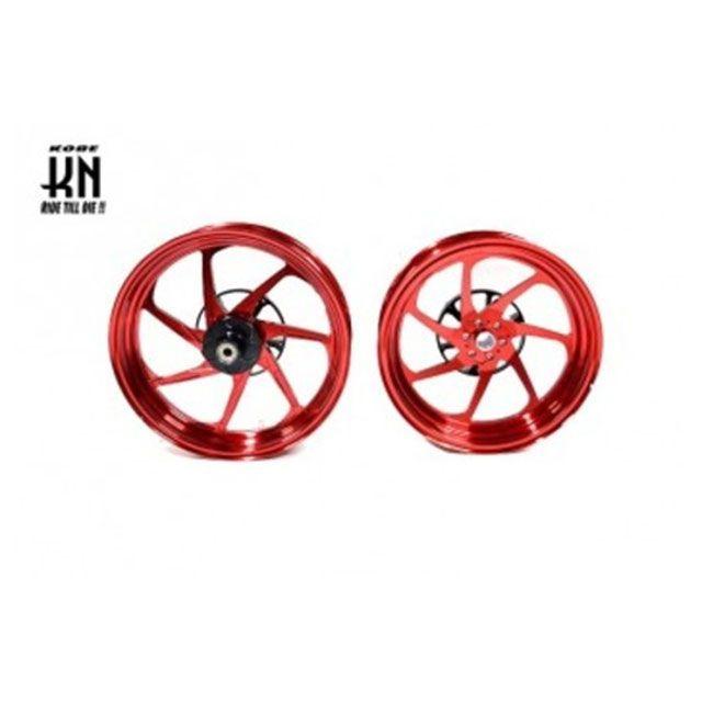 モトオブスポーツ XMAX250 XMAX300 MOS 鍛造アルミホイール前後セット