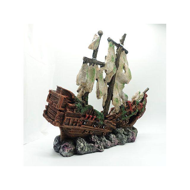 アルファテック XL-CH401 難破船（特大）ふね 帆船 水槽 ケージ 飼育