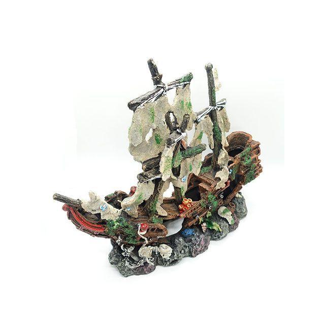 アルファテック XL-CH401 難破船（特大）ふね 帆船 水槽 ケージ 飼育