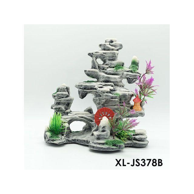 アルファテック XL-JS378B 石段/水車（中）水槽 ケージ 飼育ケース