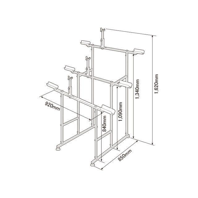 ミノウラ（自転車） 971-3H ひな壇式ディスプレイスタンド3台用（背高