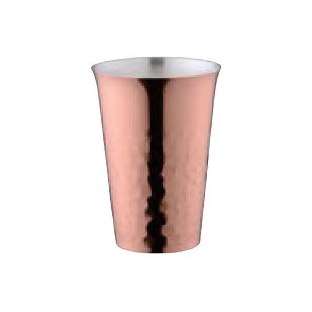 田辺金具 華 ぐいのみストレート槌目90ml（銅ミラー） tanabe