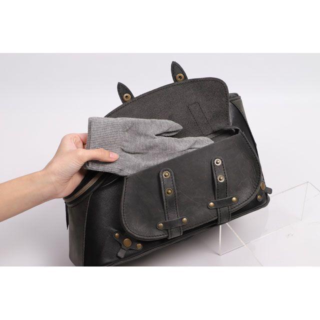 DEGNER（デグナー） SB-93 ヴィンテージレザー シートバッグ（ブラック 