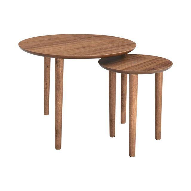 【メーカー直送】東谷 TAC-224WAL トムテ ラウンドネストテーブル Azumaya 東谷 【メーカー直送】東谷 TAC-224WAL トムテ ラウンドネストテーブル