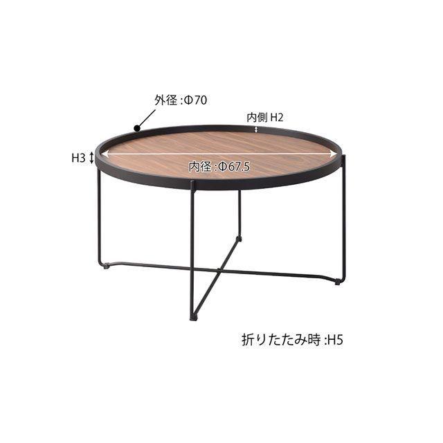 【メーカー直送】東谷 CIR-502MR ラウンド トレーテーブルL（ミラー） Azumaya_2