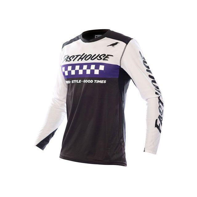 ファストハウス エルロッドジャージ（ホワイト/パープル） サイズ M