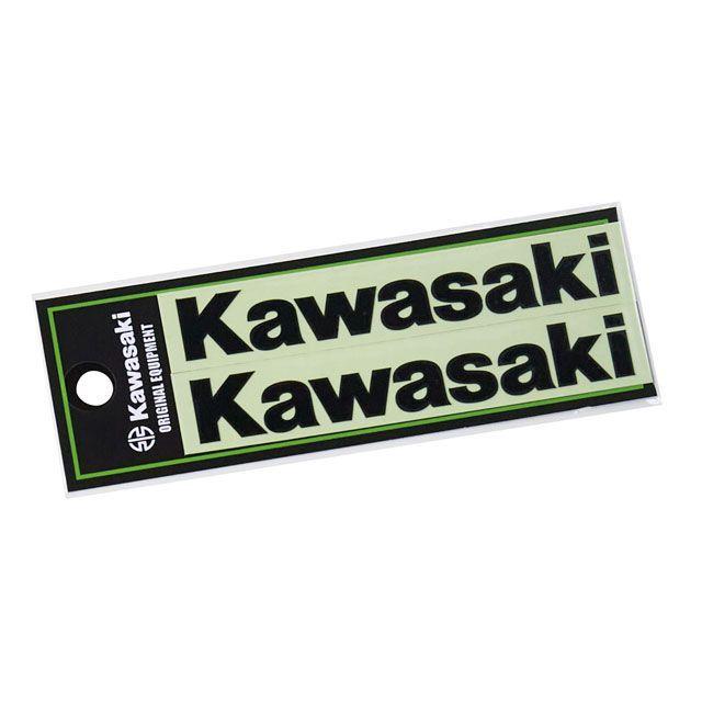 カワサキ（Kawasaki） ロゴカッティングステッカー（S） ブラック