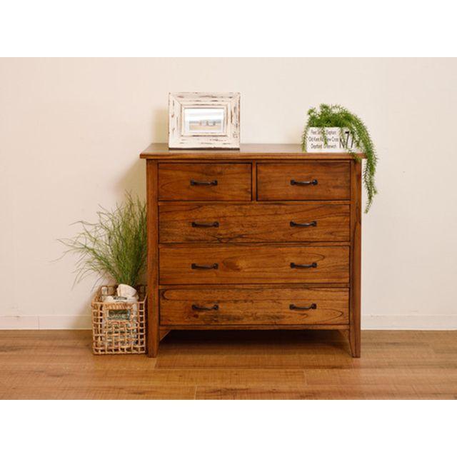 東谷 【メーカー直送】東谷 PM-307 ティンバー チェスト（ブラウン