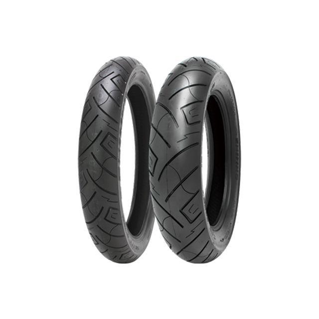 シャリー　5.5j ワイドスイングアーム　セット SHINKO（シンコー） 汎用 SR777 180/65B16 M/C 81H（ブラック/ブラック