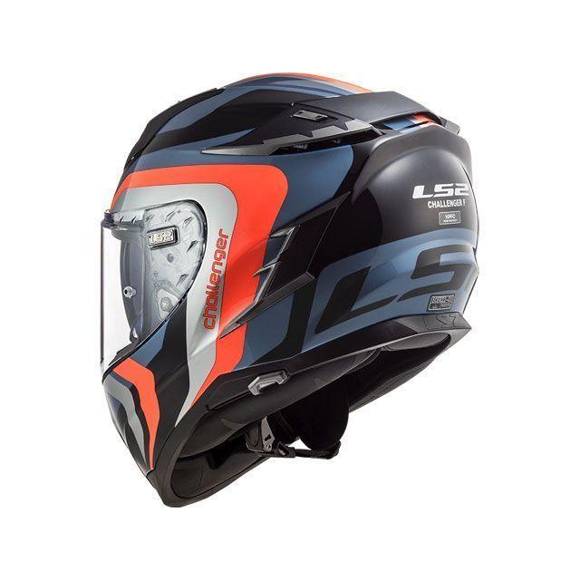 正規品／エルエスツーヘルメット アウトレット品 CHALLENGER F（ギャラクティック ブルーフルオオレンジ） サイズ：L LS2 HELMET…｜camp｜03