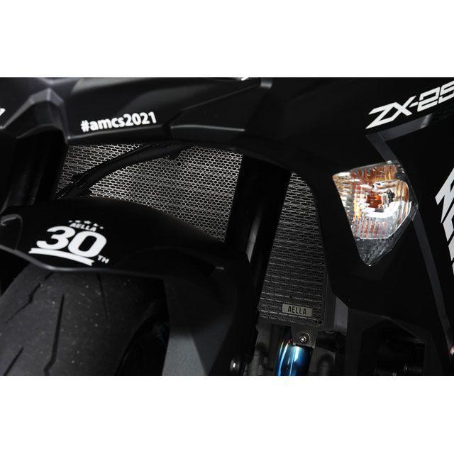 アエラ Ninja ZX-25R ZX-4R ラジエタープロテクター（ブラック） AELLA