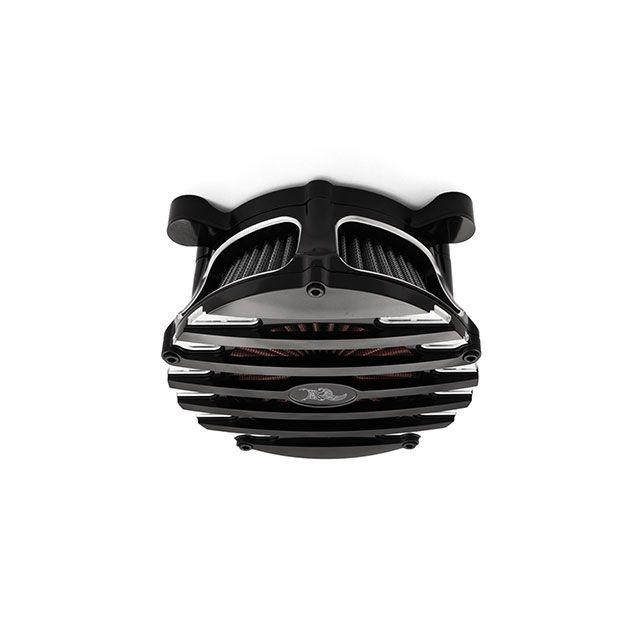 ケンズファクトリー ツインカムモデル Reverse Cone Ribbed CV EFI SS E TC cable Black/Machine …