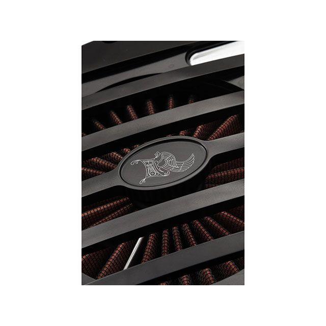 ケンズファクトリー ツインカムモデル Reverse Cone Ribbed CV EFI SS E TC cable Black/Machine …