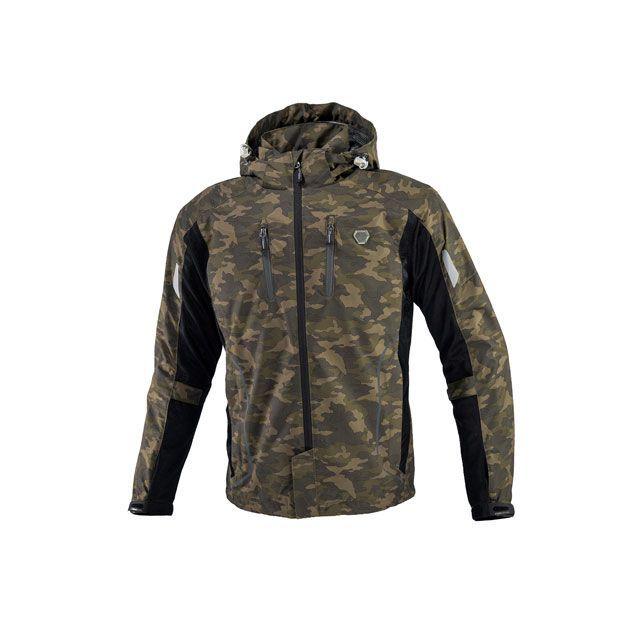 コミネ 2023春夏モデル JK-1123 プロテクトハーフメッシュパーカ ゲンリ（カモ ブラック） サイズ L KOMINE コミネ（Komine） 2023春夏モデル JK-1123 プロテクトハーフメッシュ