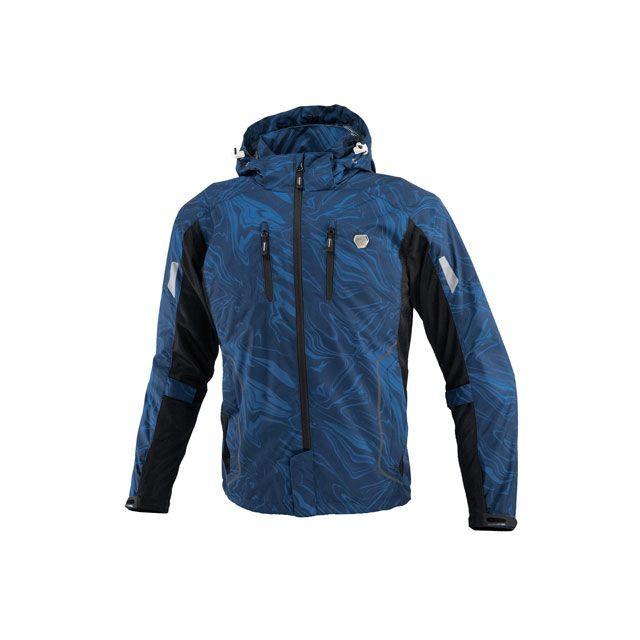 コミネ 2023春夏モデル JK-1123 プロテクトハーフメッシュパーカ ゲンリ（ネイビーマーブル） サイズ L KOMINE コミネ（Komine） 2023春夏モデル JK-1123 プロテクトハーフメッシュ