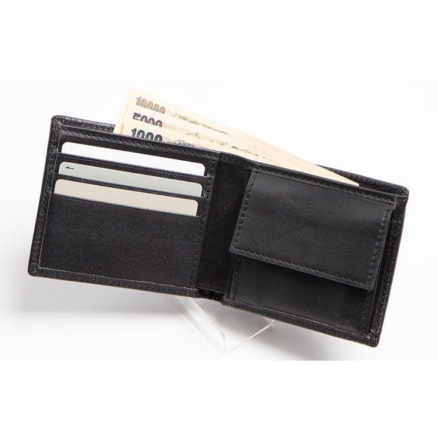 DEGNER（デグナー） W-119 2つ折りレザーウォレット（ブラック