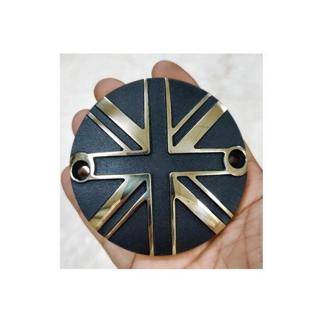モートーン ジェネレーターバッジ ユニオンジャック ブラス/ブラック