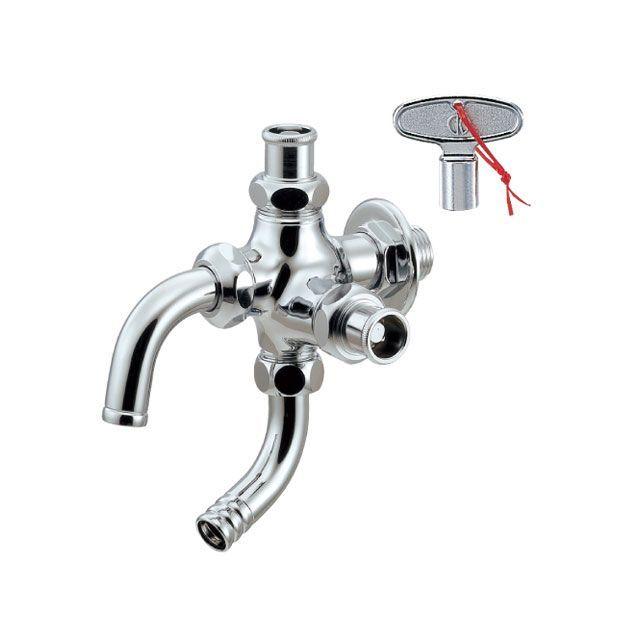 カクダイ（KAKUDAI） 704-112-13 共用万能ホーム双口水栓 : モトメガネ