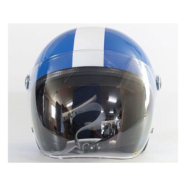 ビンテージ　ジェットヘルメット 青と銀 72JAM JET HELMET 72ジャムジェット キッズヘルメット1本線（青